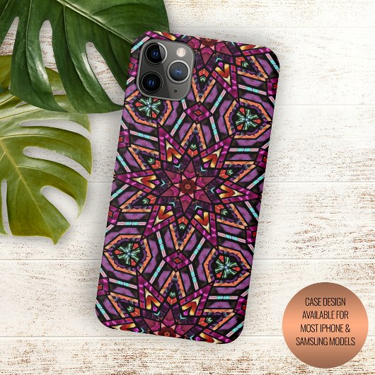 Elegante moderne abstracte boheemse mandala-kunst Case-Mate iPhone case