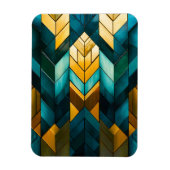 Elegante moderne abstracte goud teal geometrisch magneet (Verticaal)