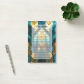 Elegante Moderne Abstracte Goud Teal Geometrisch Post-it® Notes (Kantoor)
