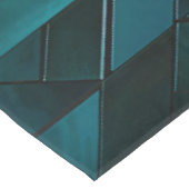 Elegante Moderne Abstracte Goud Teal Geometrisch Tafelkleed (Gekanteld)