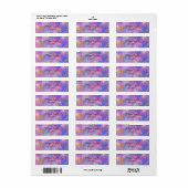 Elegante Moderne Abstracte Gouden Vuur Opal Edelss Etiket (Full Sheet)