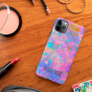 Elegante moderne abstracte gouden vuuropaal aangep iPhone 11Pro max hoesje