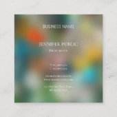 Elegante moderne Abstracte kunst professionele Sja Vierkante Visitekaartje (Achterkant)