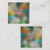 Elegante moderne Abstracte kunst professionele Sja Vierkante Visitekaartje (Voorkant / Achterkant)