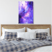 Elegante moderne Abstracte Paarse hedendaagse kuns Canvas Afdruk (Insitu (Slaapkamer))