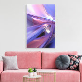 Elegante moderne Abstracte Paarse hedendaagse kuns Canvas Afdruk (Insitu (Woonkamer))