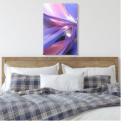 Elegante moderne Abstracte Paarse hedendaagse kuns Canvas Afdruk (Insitu (Slaapkamer))