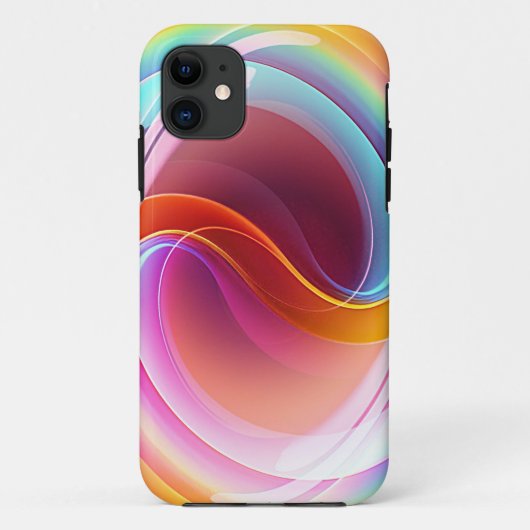 ELEGANTE MODERNE ABSTRACTE PSYCHEDELISCHE KUNST Case-Mate iPhone CASE (Achterkant)