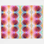 ELEGANTE MODERNE ABSTRACTE PSYCHEDELISCHE KUNST FLEECE DEKEN (Voorkant (Horizontaal))