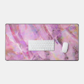 Elegante moderne abstracte roze marmeren opaal mon bureaumat (Keyboard & Muis)
