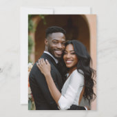 Elegante moderne Afro-Amerikaanse foto bruiloft Kaart (Achterkant)