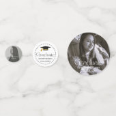 Elegante moderne afstuderen klasse van 2024,drie f confetti (Voorkanten)