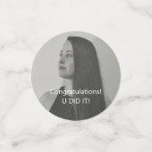 Elegante moderne afstuderen klasse van 2024,drie f confetti (Kleine voorkant)