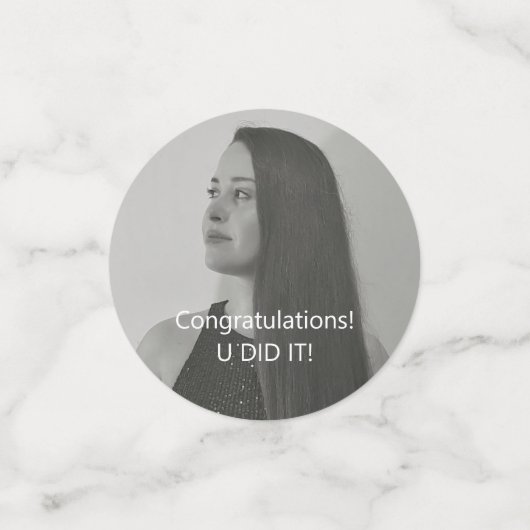 Elegante moderne afstuderen klasse van 2024,drie f confetti (Kleine voorkant)