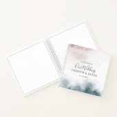 Elegante moderne alcohol inkt blush blauw notitieboek (Binnen)