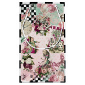 Elegante moderne Alice in Wonderland Klein Cadeauzakje (Achterkant)