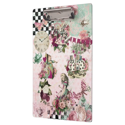 Elegante moderne Alice in Wonderland Klembord (Links)