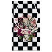 Elegante moderne Alice in Wonderland konijn Klein Cadeauzakje (Achterkant)