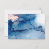 *~*  Elegante Moderne Aquarel RSVP Trouw RSVP (Achterkant)