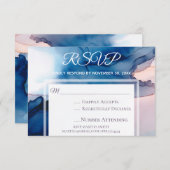 *~*  Elegante Moderne Aquarel RSVP Trouw RSVP (Voorkant / Achterkant)