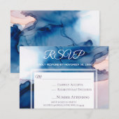 *~* Elegante Moderne Aquarel RSVP Trouw RSVP Kaartje (Voorkant / Achterkant)