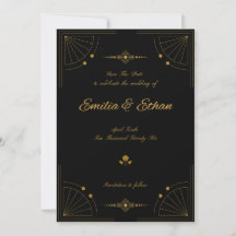 Elegante moderne Art Deco Save the Date