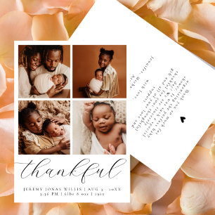 Elegante moderne baby collage met meerdere foto's feestdagenkaart