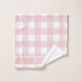 Elegante moderne babyroze witte buffelruit bad handdoek (Wasdoekje)