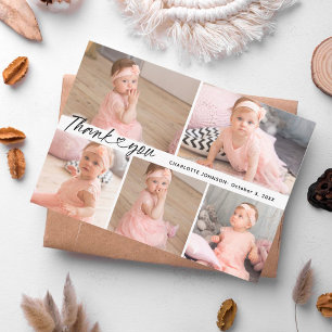 Elegante moderne babyshower dank je wel stijlvol bedankkaart