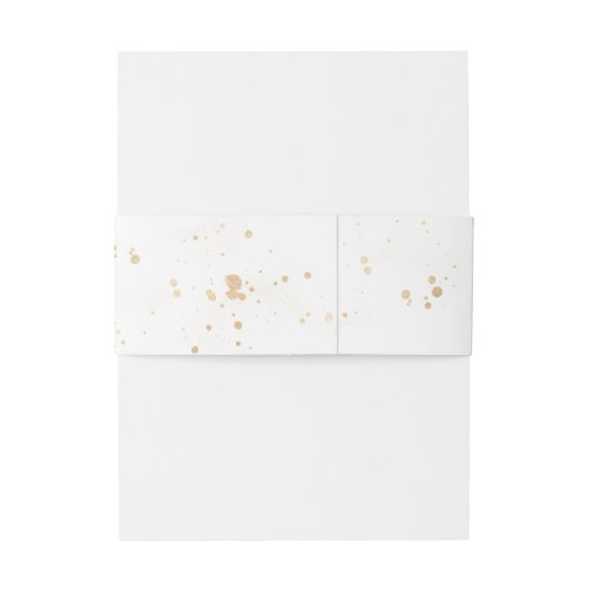 Elegante Moderne Band Wit en Goud Splashes Uitnodigingen Wikkel (Achterkant Voorbeeld)
