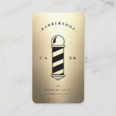 Elegante moderne Barbershop Faux Gold Barber Pool Visitekaartje (Voorkant)