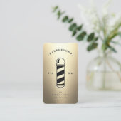 Elegante moderne Barbershop Faux Gold Barber Pool Visitekaartje (Staand voorkant)