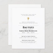 Elegante moderne BAUTIZO Doop - VOEG VERZEN TOE (Voorkant / Achterkant)