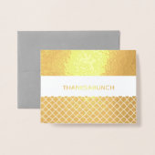 Elegante moderne bedankkaart folie kaarten (Voorkant met envelop)