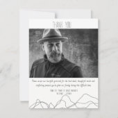 Elegante moderne begrafenis bedankkaart (Voorkant)