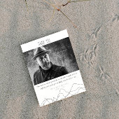 Elegante moderne begrafenis bedankkaart