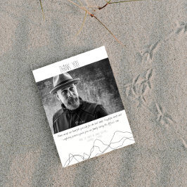 Elegante moderne begrafenis bedankkaart