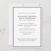 Elegante moderne begrafenisdienst viering van het kaart (Voorkant)