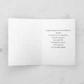 Elegante moderne beige gouden foto afstuderen kaart (Binnen)