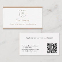 Elegante moderne beige logo QR-code professioneel