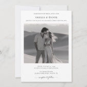 Elegante moderne betaalbare luxe trouwfoto kaart (Voorkant)