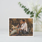 Elegante & moderne Bewaar de datum foto Aankondigingskaart (Staand voorkant)