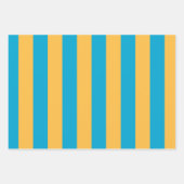 Elegante, moderne blauw geel all-gelegenheid gestr inpakpapier vel (Voorkant)