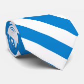 Elegante moderne blauw witte kleur strepen Sjabloo Stropdas (Opgerold)