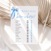 Elegante moderne blauwe boog die is geweest waar s kaart