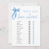 Elegante moderne blauwe boog die is geweest waar s kaart (Voorkant)