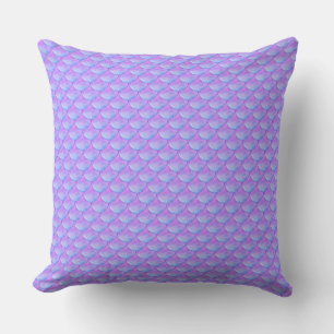 Elegante moderne blauwe en violette zeemeermin kussen