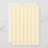 Elegante moderne blauwe gele gestreepte trouw save the date (Achterkant)