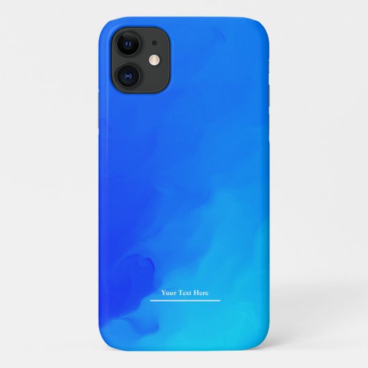 Elegante Moderne Blauwe Persoonlijke Sjabloon Case-Mate iPhone Case (Achterkant)