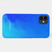Elegante Moderne Blauwe Persoonlijke Sjabloon Case-Mate iPhone Case (Achterkant (horizontaal))